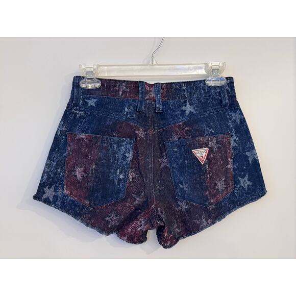 GUESS Star Print High-Rise Denim Shorts – NWT – Size 25 - Picture 2 of 5